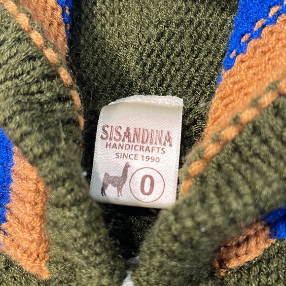 Sisandina size 0 kids sweater handmade EUC 12-24mo - Picture 2 of 4